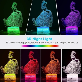 Lampka nocna 3D księżniczka [12110000148]